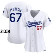 Hunter Feduccia Women's Los Angeles Dodgers White Limited Home Jersey