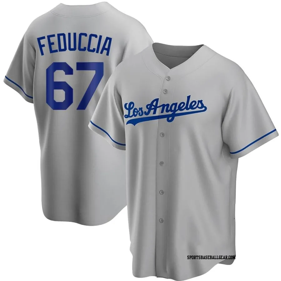 Hunter Feduccia Youth Los Angeles Dodgers Gray Replica Road Jersey