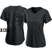 Hunter Gaddis Women's Cleveland Guardians Black Authentic Pitch Fashion Jersey