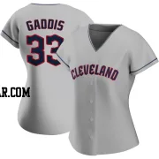 Hunter Gaddis Women's Cleveland Guardians Gray Authentic Road Jersey