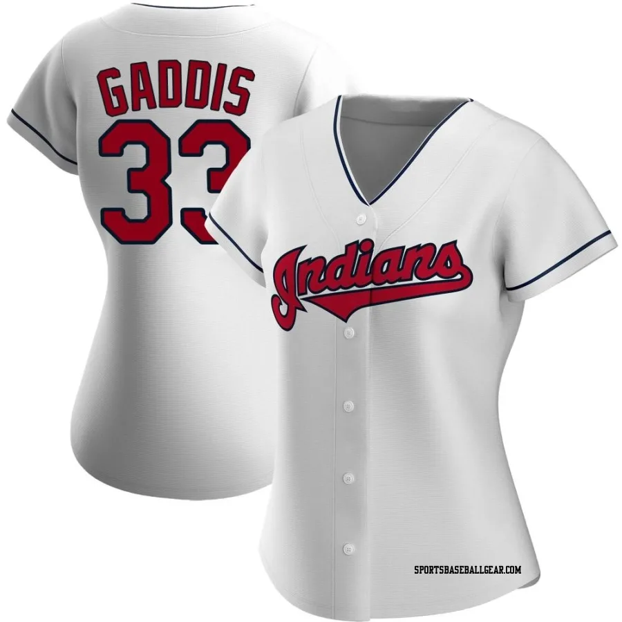 Hunter Gaddis Women's Cleveland Guardians White Authentic Home Jersey