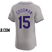 Hunter Goodman Men's Colorado Rockies Gray Elite Road Jersey