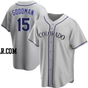 Hunter Goodman Men's Colorado Rockies Gray Replica Road Jersey