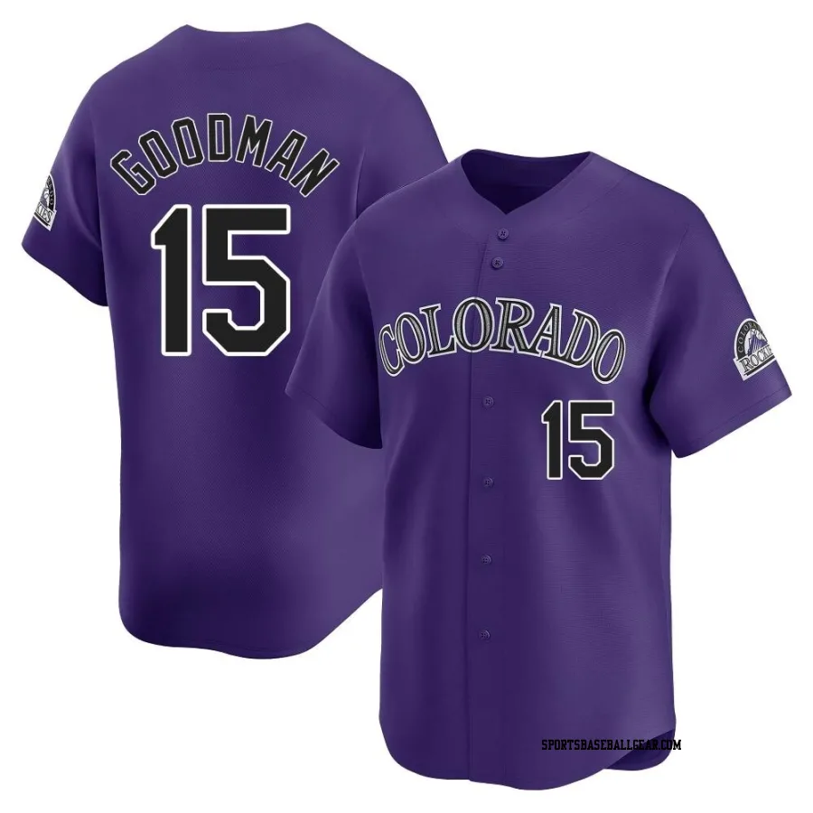 Hunter Goodman Men's Colorado Rockies Purple Limited Alternate Jersey