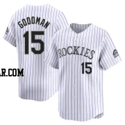 Hunter Goodman Men's Colorado Rockies White Limited Home Jersey