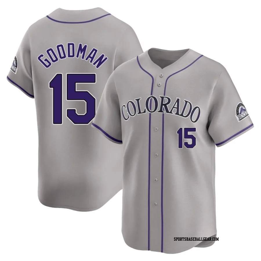 Hunter Goodman Youth Colorado Rockies Gray Limited Road Jersey