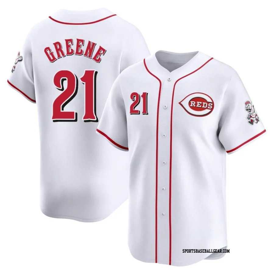 Hunter Greene Men's Cincinnati Reds White Limited Home Jersey