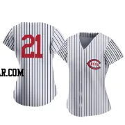 Hunter Greene Women's Cincinnati Reds White Replica 2022 Field Of Dreams Jersey