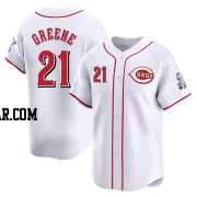 Hunter Greene Youth Cincinnati Reds White Limited Home Jersey