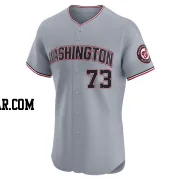 Hunter Harvey Men's Washington Nationals Gray Elite Road Jersey