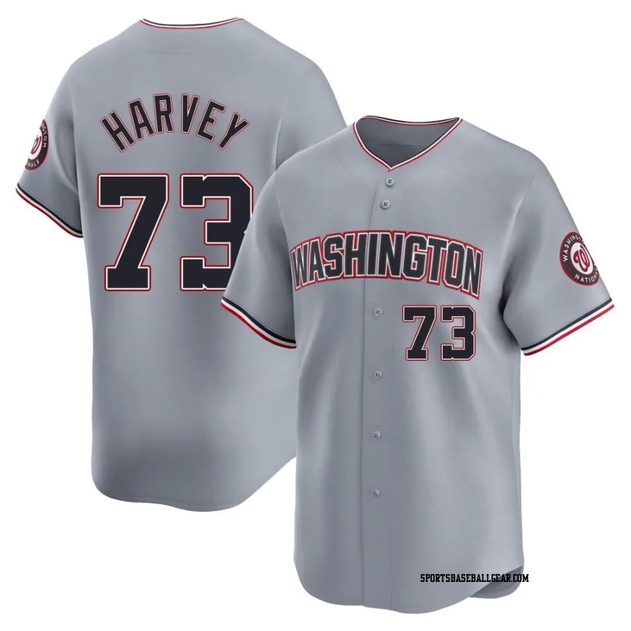 Hunter Harvey Men's Washington Nationals Gray Limited Road Jersey