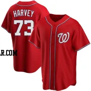 Hunter Harvey Men's Washington Nationals Red Replica Alternate Jersey