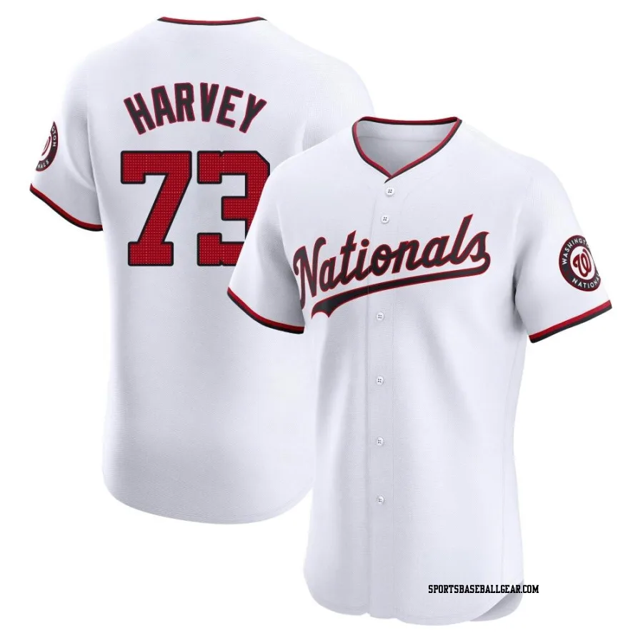 Hunter Harvey Men's Washington Nationals White Elite Home Jersey