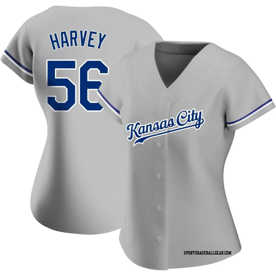 Hunter Harvey Women's Kansas City Royals Gray Authentic Road Jersey