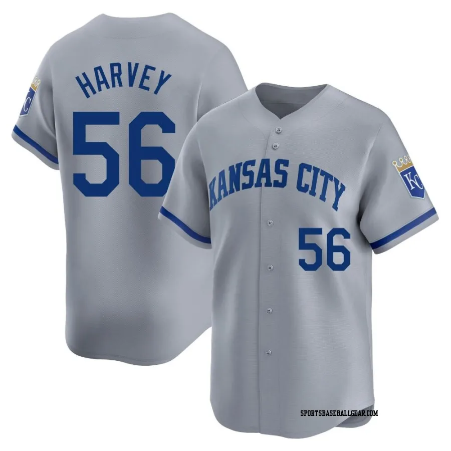 Hunter Harvey Youth Kansas City Royals Gray Limited Away Jersey