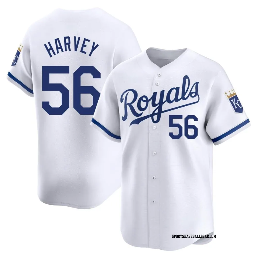 Hunter Harvey Youth Kansas City Royals White Limited Home Jersey