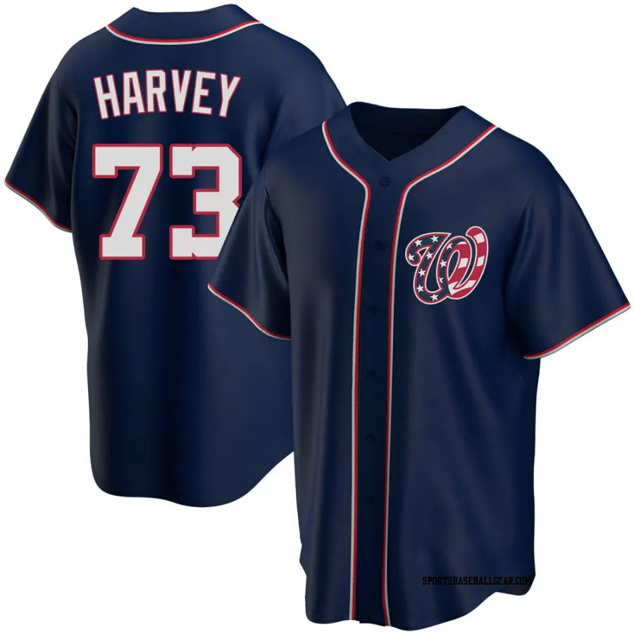 Hunter Harvey Youth Washington Nationals Navy Replica Alternate Team Jersey