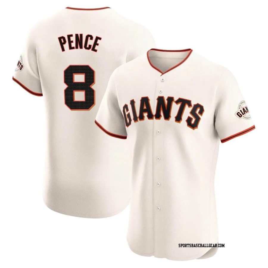 Hunter Pence Men's San Francisco Giants Cream Elite Home Jersey