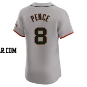 Hunter Pence Men's San Francisco Giants Gray Elite Road Jersey