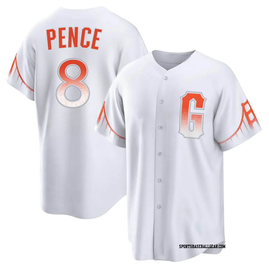 Hunter Pence Men's San Francisco Giants White Replica 2021 City Connect Jersey