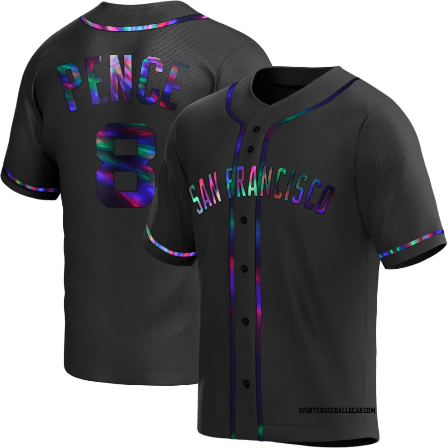 Hunter Pence Youth San Francisco Giants Black Holographic Replica Alternate Jersey