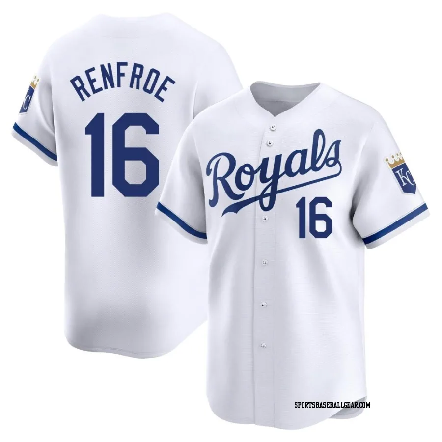 Hunter Renfroe Men's Kansas City Royals White Limited Home Jersey