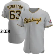 Hunter Stratton Men's Pittsburgh Pirates Gray Authentic Road Jersey