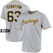 Hunter Stratton Men's Pittsburgh Pirates Gray Replica Road Jersey