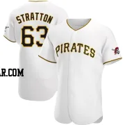 Hunter Stratton Men's Pittsburgh Pirates White Authentic Home Jersey