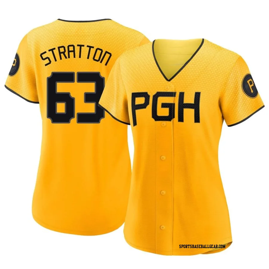 Hunter Stratton Women's Pittsburgh Pirates Gold Replica 2023 City Connect Jersey