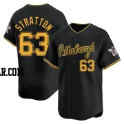 Hunter Stratton Youth Pittsburgh Pirates Black Limited Alternate Jersey