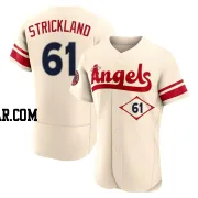 Hunter Strickland Men's Los Angeles Angels Cream Authentic 2022 City Connect Jersey