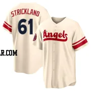 Hunter Strickland Men's Los Angeles Angels Cream Replica 2022 City Connect Jersey