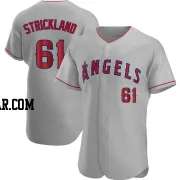 Hunter Strickland Men's Los Angeles Angels Gray Authentic Road Jersey