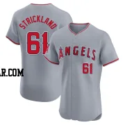 Hunter Strickland Men's Los Angeles Angels Gray Elite Road Jersey