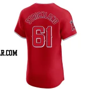 Hunter Strickland Men's Los Angeles Angels Red Elite Alternate Jersey