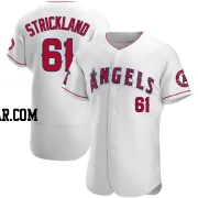 Hunter Strickland Men's Los Angeles Angels White Authentic Jersey