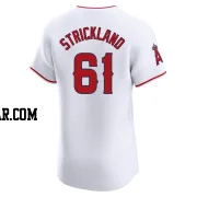 Hunter Strickland Men's Los Angeles Angels White Elite Home Jersey