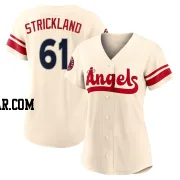 Hunter Strickland Women's Los Angeles Angels Cream Replica 2022 City Connect Jersey