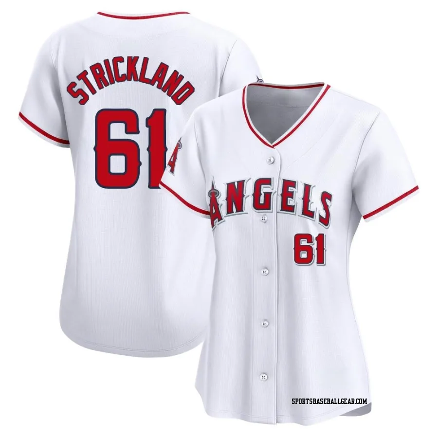 Hunter Strickland Women's Los Angeles Angels White Limited Home Jersey