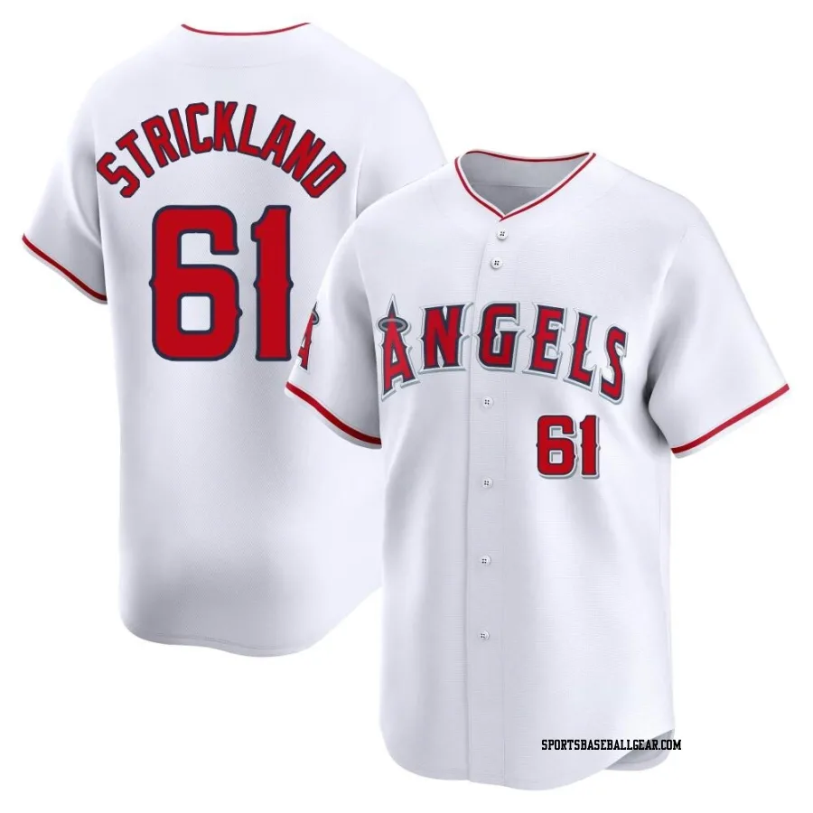 Hunter Strickland Youth Los Angeles Angels White Limited Home Jersey