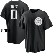 Hunter Viets Men's Chicago Cubs Black/White Replica Jersey