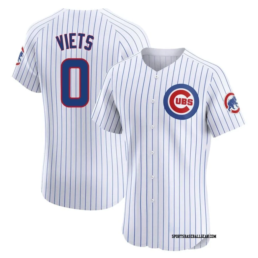 Hunter Viets Men's Chicago Cubs White Elite Home Jersey