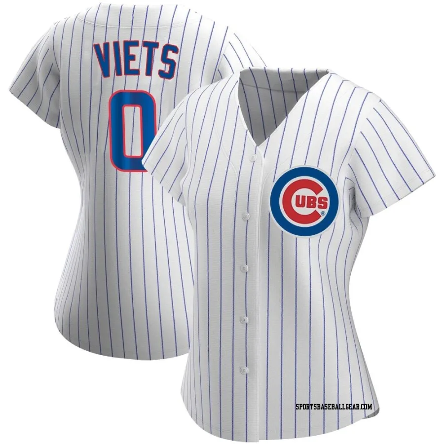 Hunter Viets Women's Chicago Cubs White Authentic Home Jersey