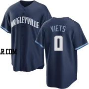 Hunter Viets Youth Chicago Cubs Navy Replica 2021 City Connect Jersey