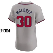 Hurston Waldrep Men's Atlanta Braves Gray Elite Road Jersey