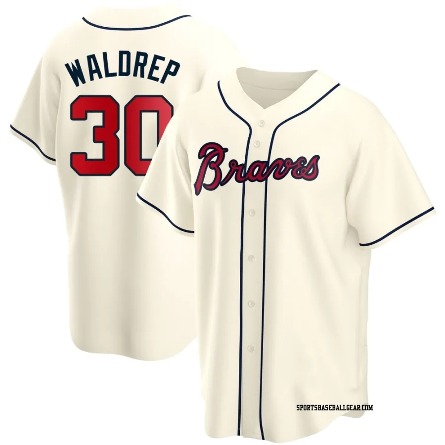 Hurston Waldrep Youth Atlanta Braves Cream Replica Alternate Jersey