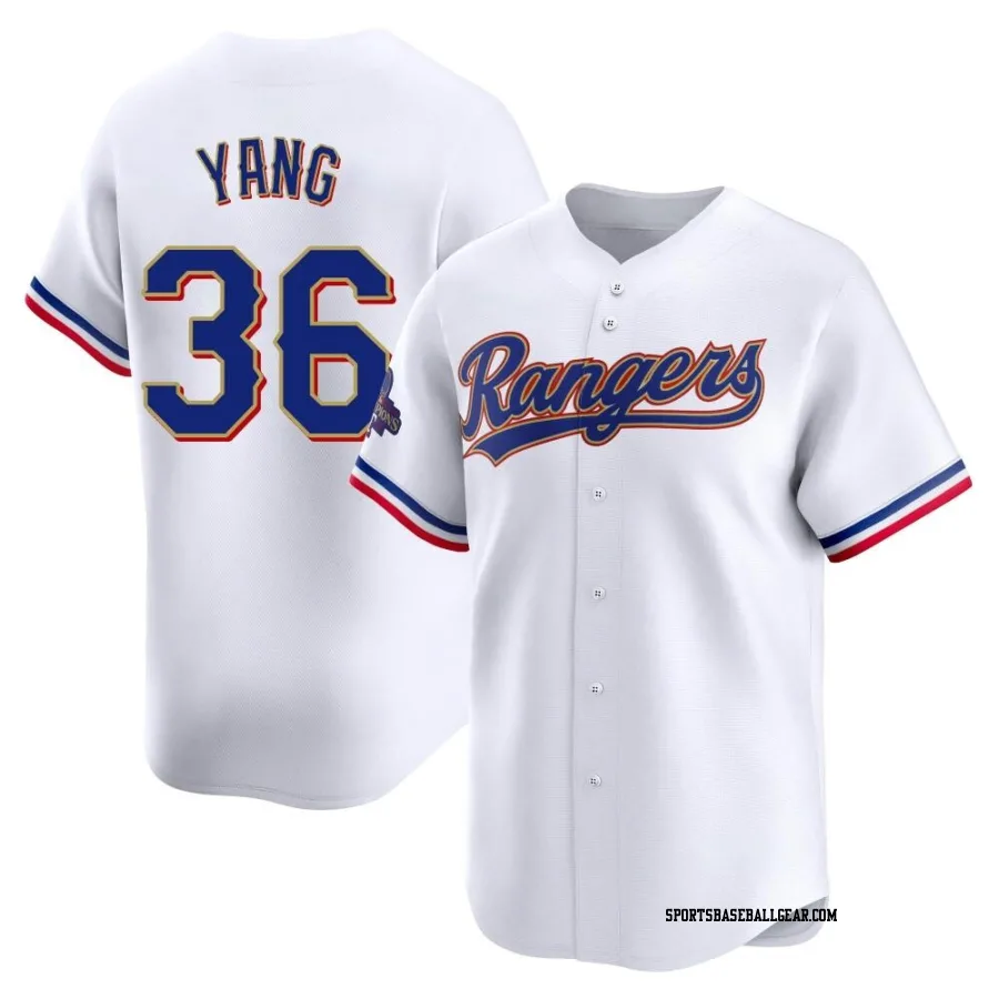 Hyeon-Jong Yang Men's Texas Rangers Gold Limited White 2024 Collection Jersey