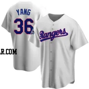 Hyeon-Jong Yang Men's Texas Rangers White Replica Home Cooperstown Collection 2023 World Series Champions Jersey