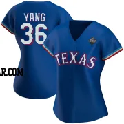 Hyeon-jong Yang Women's Texas Rangers Royal Authentic Hyeon-Jong Yang Alternate 2023 World Series Jersey